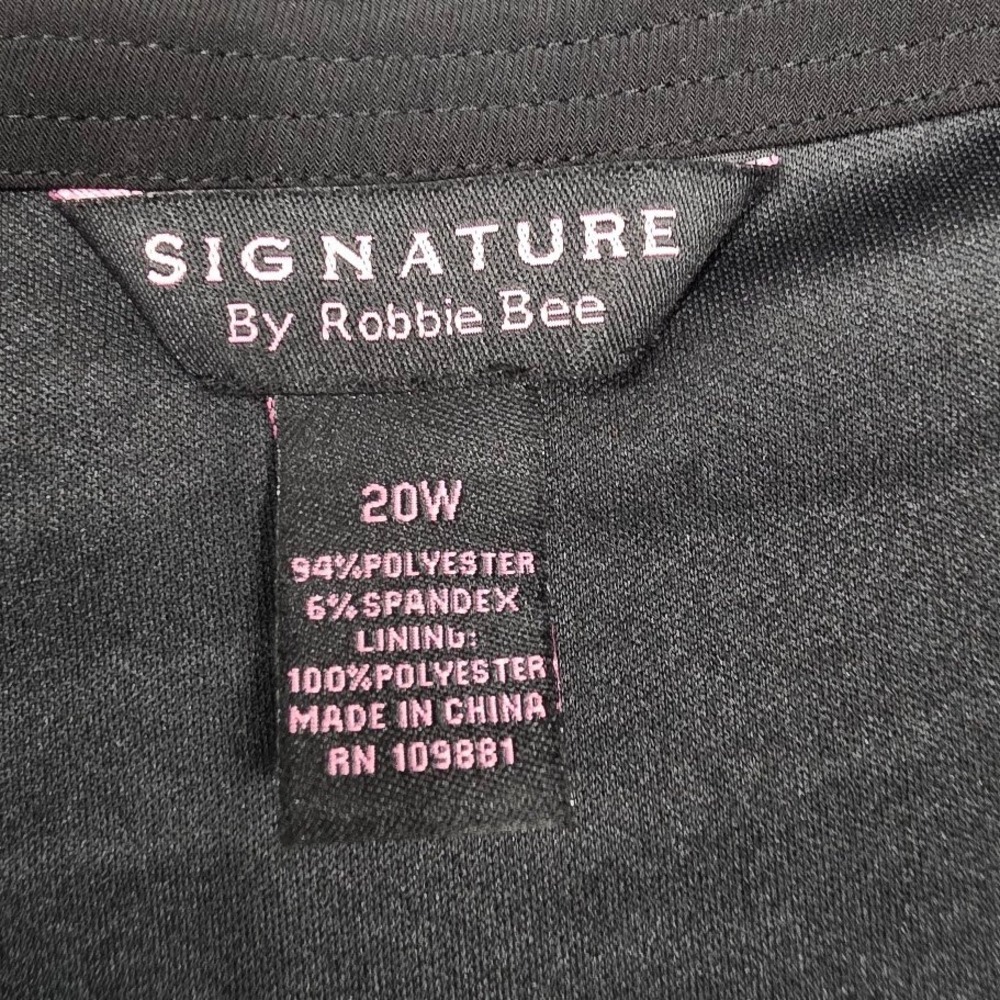 SIGNATURE By Robbie Bee Black Bow Detail Sleeveless Midi Dress Plus Size 20W - Picture 5 of 6
